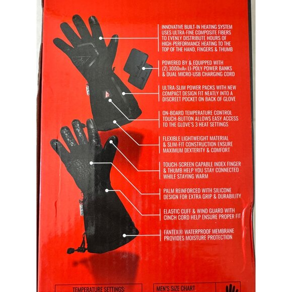 Action Heat Featherweight Rechargeable Size XXL Men’s 5 Volt Heated Gloves NWB $ - Picture 5 of 5